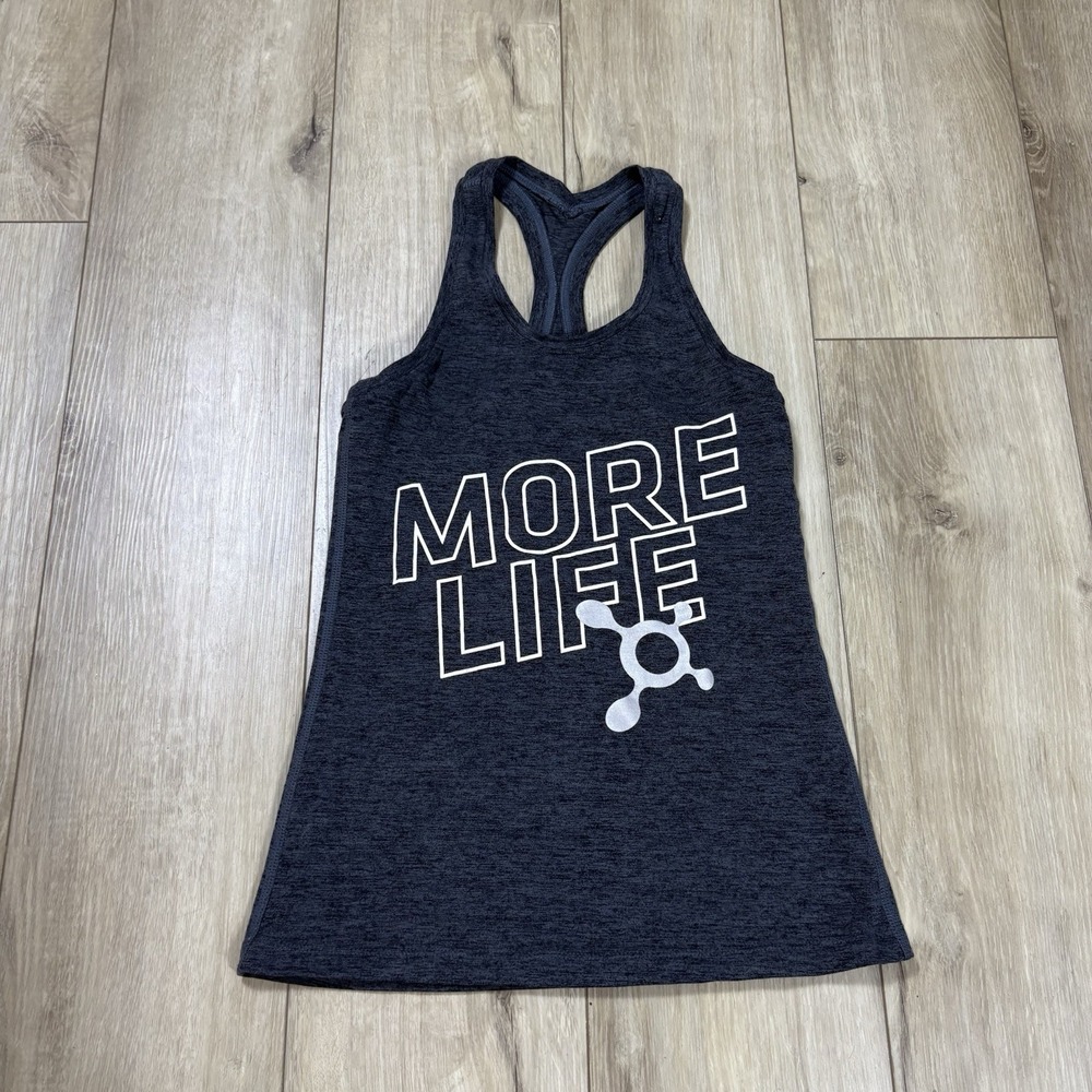 Orange Theory tank top Gray Racerback Extra Small XS Workout Tank Fitted